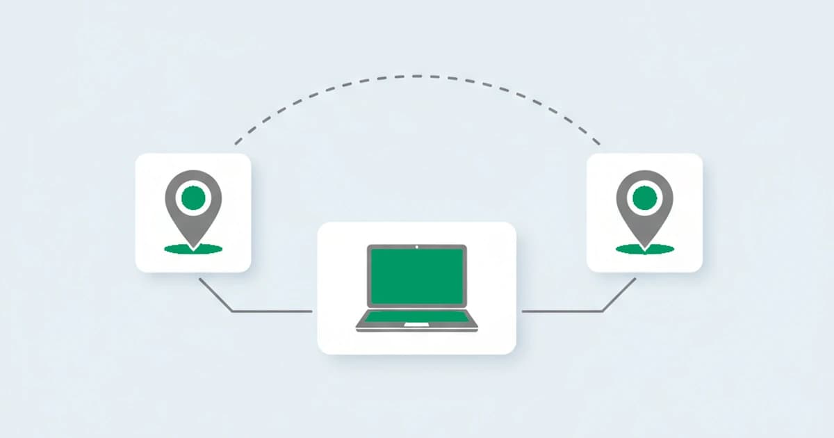 Impossible travel detection: one account logs in from two far-apart cities in a short time, and the device and network behind each session reveal whether the trip is real or masked
