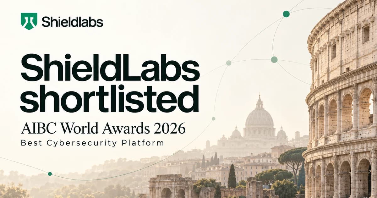 ShieldLabs shortlisted for Best Cybersecurity Platform at the AIBC World Awards 2026 in Rome