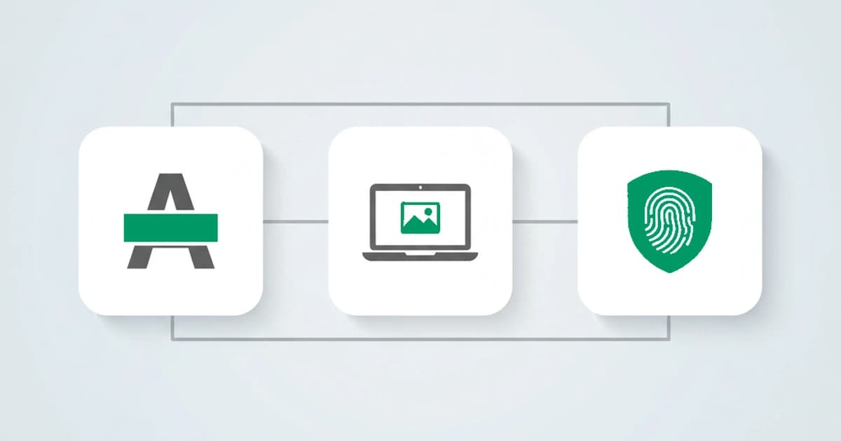 Canvas fingerprinting: a hidden canvas image rendered slightly differently on three devices, each producing a distinct hash that identifies the device