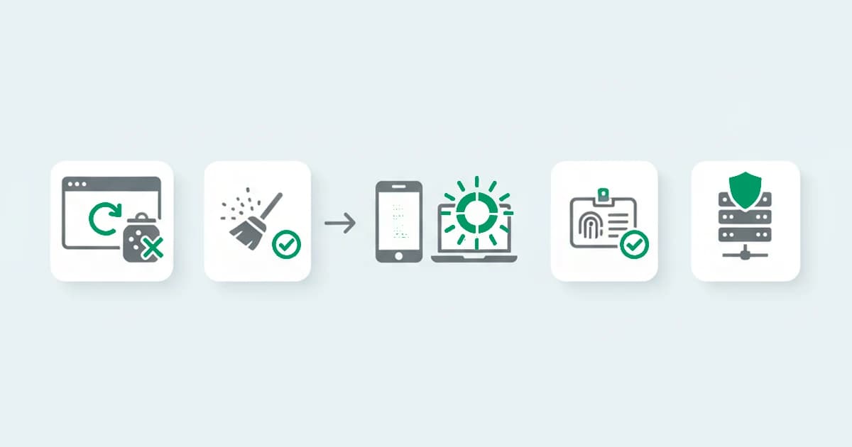 Cookieless device identification: a browser clears its cookies but the same device is still recognized from a stable identifier derived from its signals