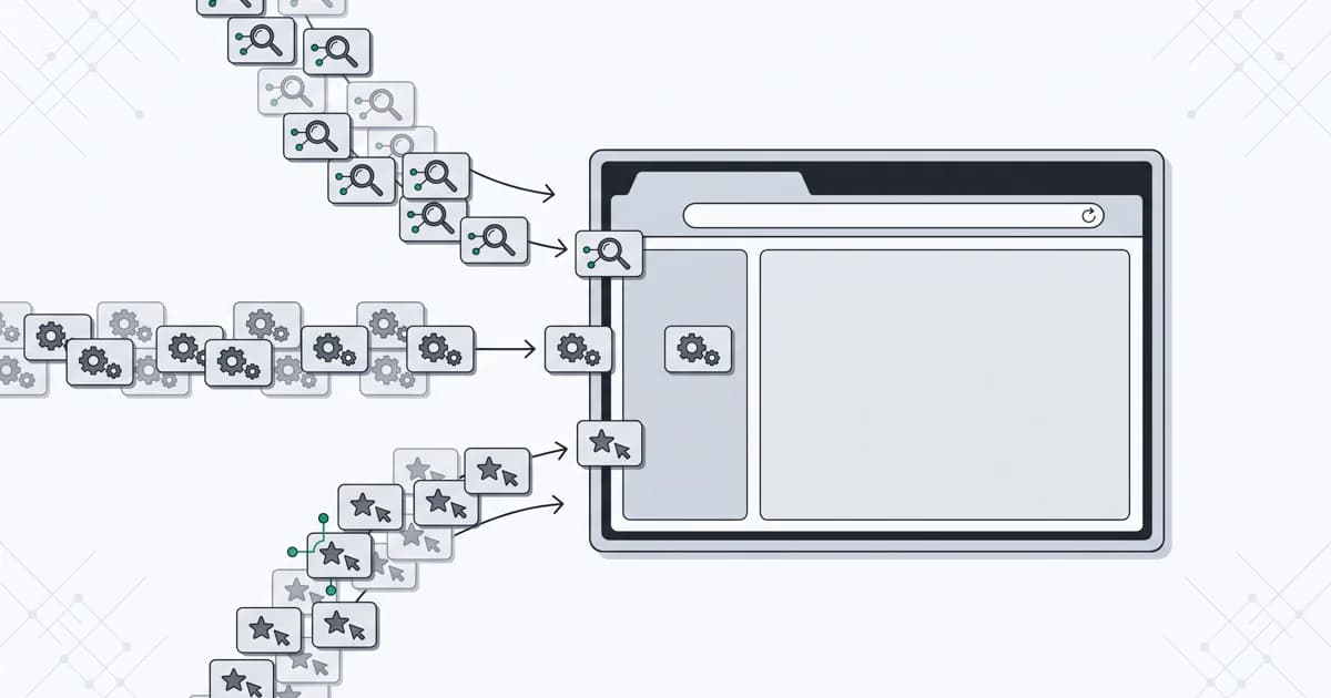 Different automated clients send requests to the same website through separate paths