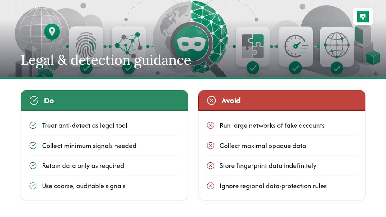 Is Using or Detecting Anti-Detect Browsers Legal? — overview diagram