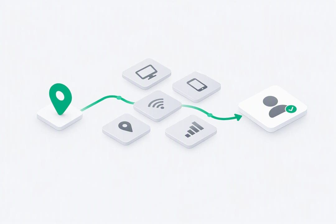 Returning visitor recognized through device and network signals