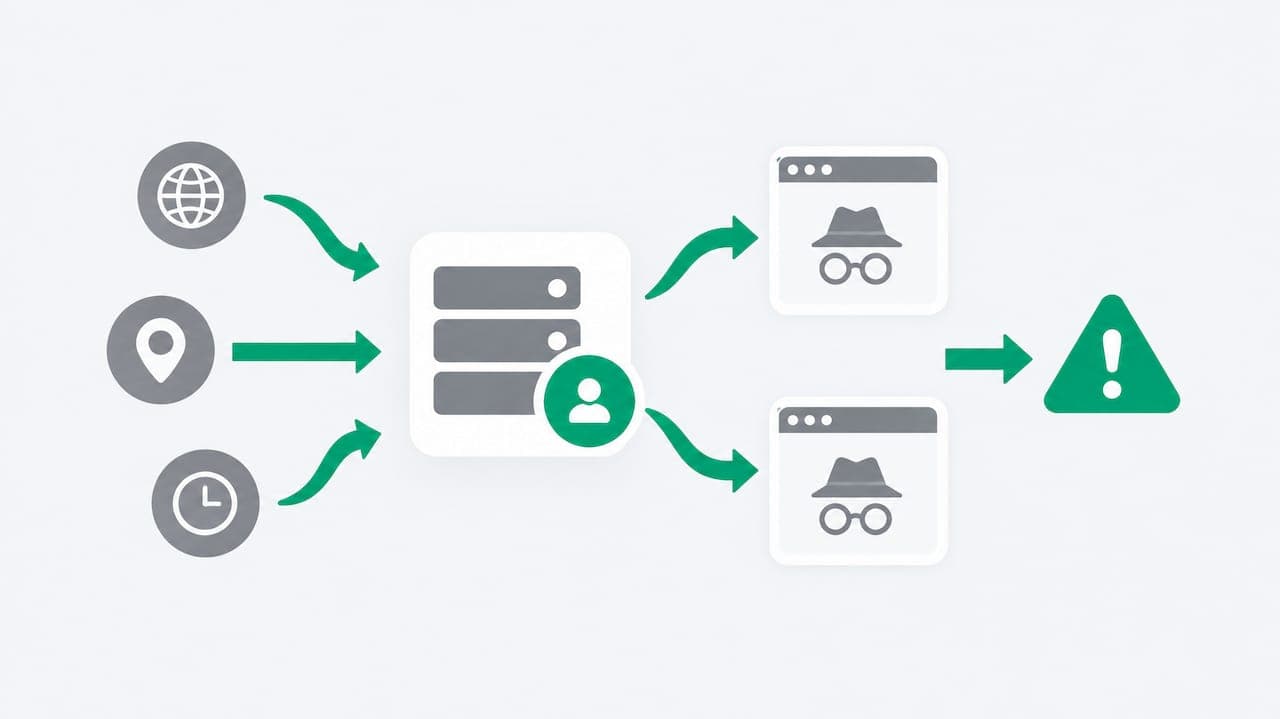 Server signals forming persistent risk assessment