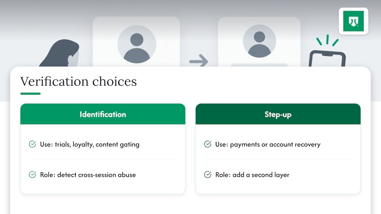 When to Rely on Identification vs. Stronger Verification — overview diagram